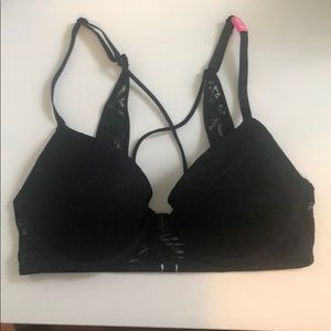 Pink Black Bra